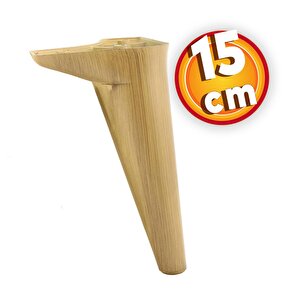 Mobilya Kanepe Sehpa Tv Ünitesi Koltuk Ayağı 15 Cm Açık Kahverengi Baza Ayak