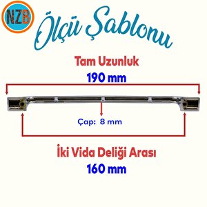 Mobilya Banyo Mutfak Dolabı Çekmece Dolap Kapak Kulpu Kulbu Metal Kulp Krom 160 Mm