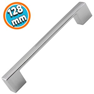 Mutfak Dolabı Mobilya Çekmece Dolap Kapak Kulpu Kulbu Krom 128 Mm Metal Kulp