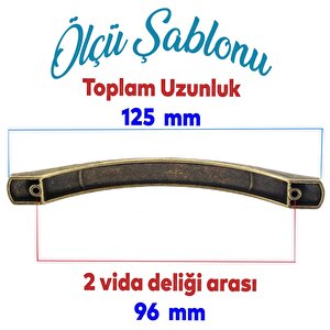 Mobilya Mutfak Dolabı Çekmece Dolap Kapak Kulpu Kulbu Antik Sarı 96 Mm Metal Kulp