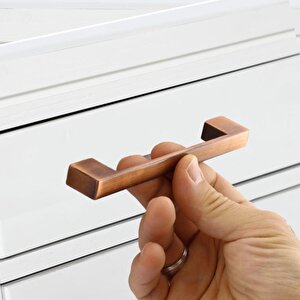 Mutfak Kulpu Çekmece Dolap Kapak Kulbu Metal Kulp Mobilya Dolabı Kulpları 128 Mm Anik Bakır