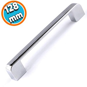 Çekmece Dolap Mutfak Kulpu Kapak Kulbu Metal Kulp Mobilya Krom Renk 128 Mm Dolabı Kulpları