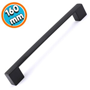 Mutfak Kulpu Çekmece Dolap Kapak Kulbu Metal Kulp Mobilya Siyah 160 Mm Dolabı Kulpları