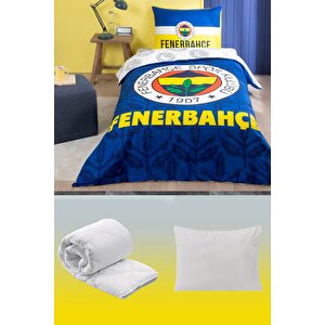 Fenerbahçe Palamut Set 5 Parça - Fenerbahçe Tek Kişilik Pamuk Uyku Seti