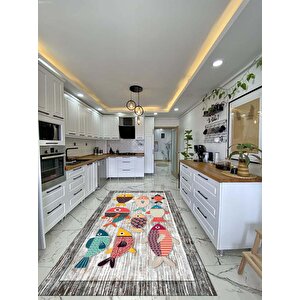 Dijital Baskılı Kaymaz Deri Tabanlı Yıkanabilir Mutfak Halısı Kcn716 Home Tienda 60x90 cm