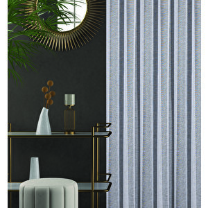 Ketenli Simli Tül Perde, Yüksek Kaliteli, Rustik Için Kuş Gözlü Dikim 100x270 cm
