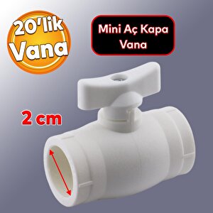 Küresel Pprc Mini Vana Plastik 20'lik Pvc Vanası Dişsiz Aç Kapa Boru Kaynak Makine Bağlantılı