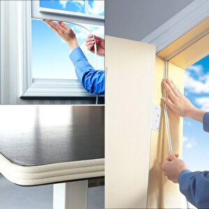 Kapı Pencere Fitili Beyaz 9mmx6mt Kapı Pencere Bandı İzolasyon Bandı