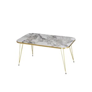 Zigon Sehpa Çift Gold Ceviz Tel