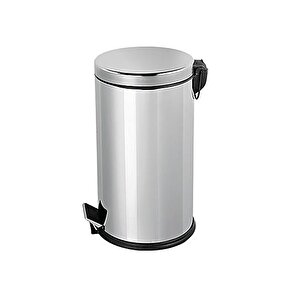 Plx3700-312 Krom Pedallı Paslanmaz Çöp Kovası 12 Lt