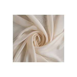 Elegante Pilesiz Tül Perde Bej 100x260 cm