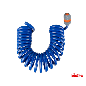 Spiral Uzatma Ekleme Hortumu Ve Bağlantı Rekoru Mavi 4 metre