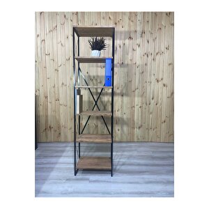 Metal Kitaplık 5 Raflı Çok Amaçlı Dosya Kitap Rafı Ofis Salon Raf