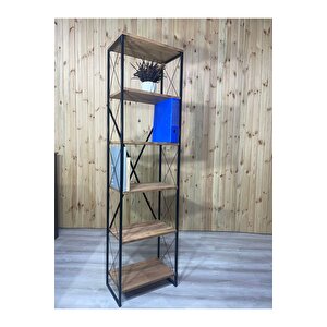 Metal Kitaplık 5 Raflı Çok Amaçlı Dosya Kitap Rafı Ofis Salon Raf
