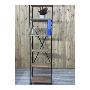 Metal Kitaplık 5 Raflı Çok Amaçlı Dosya Kitap Rafı Ofis Salon Raf