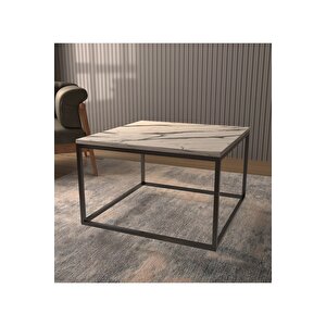 Mermer Desenli Metal Orta Sehpa