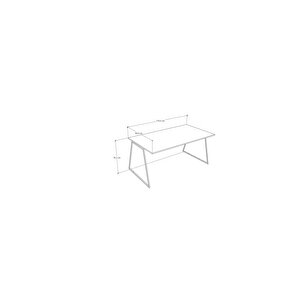 Mermer Desenli Metal Yemek Masası