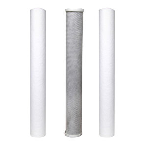 Su Arıtma 20 Inch 5 Micron Tortu + B. Aktif Karbon + Tortu Filtre