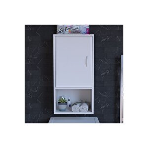 Şile 50 X 85 X 32,5 Cm Makine Üstü Asma Dolap, Çok Fonksiyonlu Banyo Dolabı
