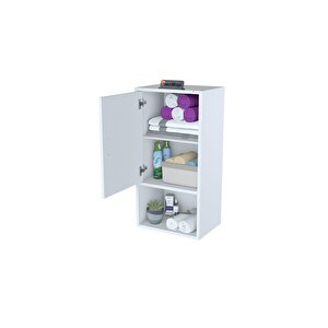 Şile 50 X 85 X 32,5 Cm Makine Üstü Asma Dolap, Çok Fonksiyonlu Banyo Dolabı