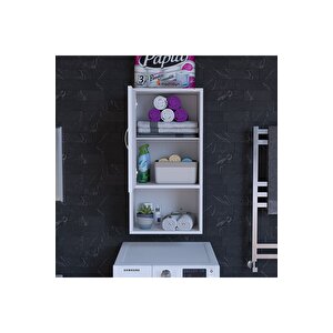 Şile 50 X 85 X 32,5 Cm Makine Üstü Asma Dolap, Çok Fonksiyonlu Banyo Dolabı