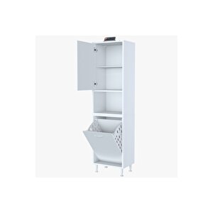 Nur Söke Şile 50 X 160 X 32,5 Cm Çamaşır Hazneli Çok Amaçlı Banyo Dolabı
