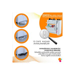 Yenice 90 X 97,5 X 32,5 Cm Çamaşır Hazneli Çok Amaçlı Banyo & Mutfak Dolabı