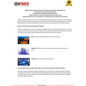 Genpower Gbg 50 E Model 5 Kva Benzinli İpli/marşlı, Tekerlekli, Monofaze ( 220 Volt) Portatif Jeneratör