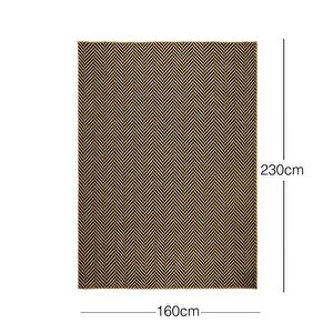 Ocean Home Textile Siyah Renk Balıksırtı Jüt Halı Kilim 160 x 230 Cm