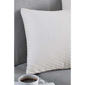 Natural 2'li Dekoratif Kırlent Kılıfı Yastık Kılıfı %100 Pamuklu 44x44 Cm