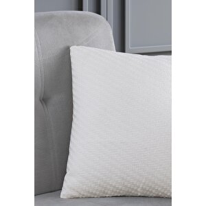 Natural 2'li Dekoratif Kırlent Kılıfı Yastık Kılıfı %100 Pamuklu 44x44 Cm