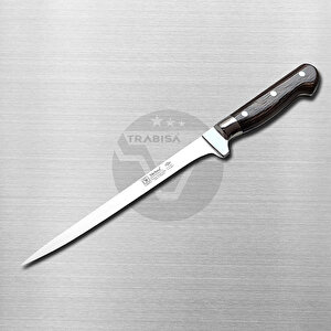 Sürmene Sürbisa 61064 Ahşap Saplı El Yapımı Esnek ( Flexible ) Fileto Balık Bıçağı 20 Cm