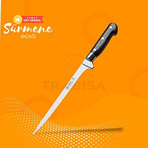 Sürmene Sürbisa 61064 Ahşap Saplı El Yapımı Esnek ( Flexible ) Fileto Balık Bıçağı 20 Cm