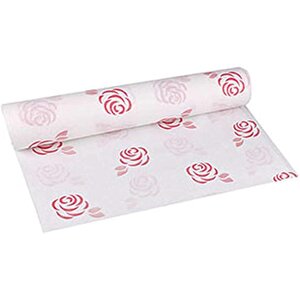 Roll-up Tek Kullanımlık Laminelli Çiçek Desenli Kağıt Masa Örtüsü - 100x150 Cm. - 16 Yaprak 10 Rulo