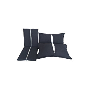 Mi̇rzade Sofa Soft Kumaş Tentesi̇z 28 Dns Sünger  Salincak Mi̇nderi̇-sofa Salıncak Siyah