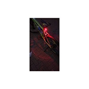 Bisiklet Arka Stop Uyarı İkaz Işığı Şarjlı 4 Modlu Lamba Işık