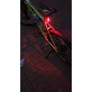 Himarry Bisiklet Arka Stop Uyarı İkaz Işığı Şarjlı 4 Modlu Lamba Işık
