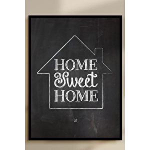 Home Sweet Home Temalı Çerçevesiz Çerçeve Görünümlü 2 Parça Mdf  Duvar Tablo Seti  Mdf Tablo Set 20x30 cm