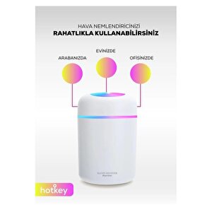 H2o Ultrasonik Hava Nemlendirici Buhar Makinesi - Beyaz