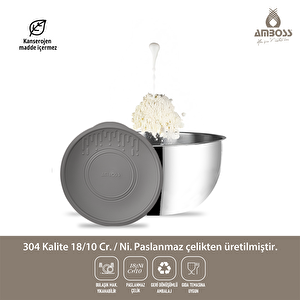 Sati̇n Sati̇n 9 Parça Çok Amaçli Paslanmaz Çeli̇k Kase - Gri̇