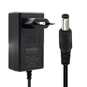 Weko 7.8 Volt - 1 Amper 5.5*2.5 Uçlu Kirmizi Yeşi̇l Ledli̇ Yerli̇ Üreti̇m Pri̇z Ti̇pi̇ Şarj Adaptör