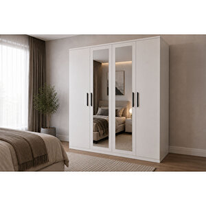 Gm 051 4 Kapılı Aynalı Gardrop Dolap