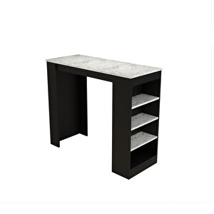 Bimossa L1040 Falez Bar Masası Siyah/ Carrara