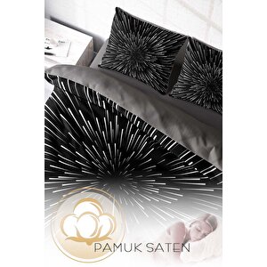 King Size Galaxy Star 3d Pamuk Saten Çift Kişilik Nevresim Takımı