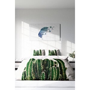 King Size Kaktüs 3d Çift Kişilik Nevresim Takımı