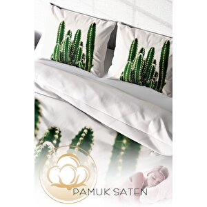 King Size Kaktüs 3d Çift Kişilik Nevresim Takımı