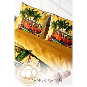 King Size Caravan 3d Pamuk Saten Çift Kişilik Nevresim Takımı
