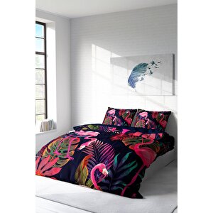 King Size Flamingo I 3d Çift Kişilik Nevresim Takımı