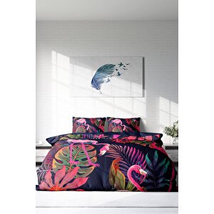 King Size Flamingo I 3d Çift Kişilik Nevresim Takımı