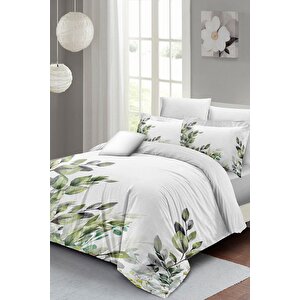 King Size Green Branch Çift Kişilik Nevresim Takımı 3d Pamuk Saten